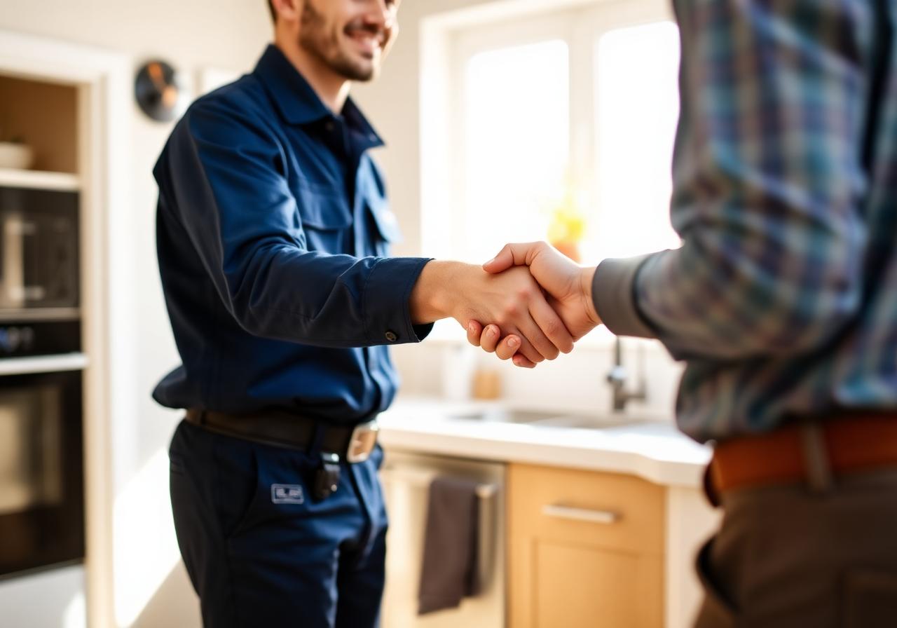 Ascalon Plumbing professional shaking hands with a Tampa homeowner